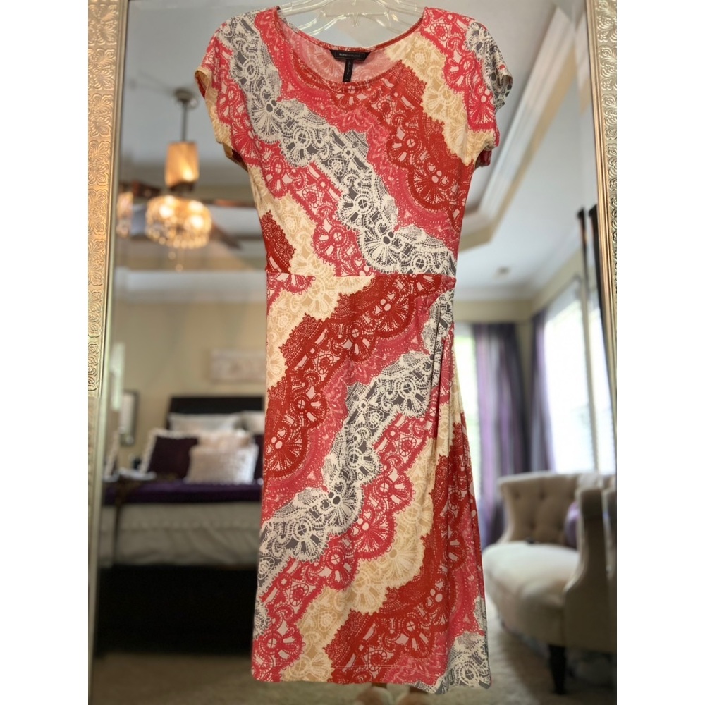 • BCBG • printed a line dress